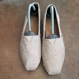 toms womens burlap classic slip ons